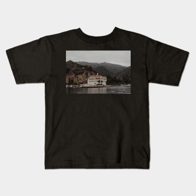 Catalina Island Casino Kids T-Shirt by LindsayVaughn